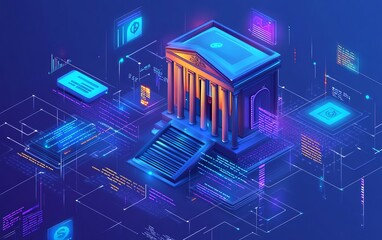 Cloud technology powering digital banking, online money exchange, secure financial transactions, datadriven advertising, and realtime analytics for a modern banking experience