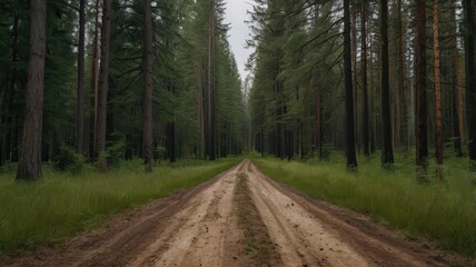 Fototapeta premium road in the forest