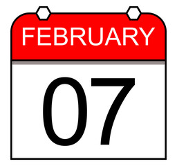 February 7, an isolated day on the calendar. Anniversary date.