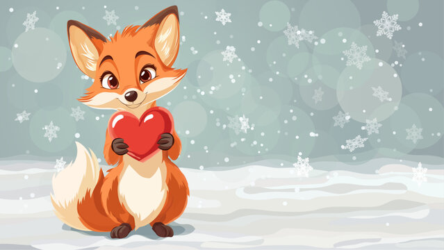 Fox Birthday Greeting Card with Playful Touch - Free Stock Template ...