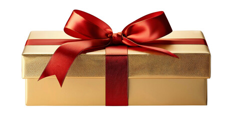 A stylish holiday gift box resting under the Christmas tree, tied with a festive bow. A symbol of the joy and anticipation of holiday mornings.