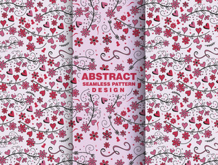 Creative floral vector illustration textile pattern design template