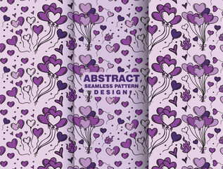 Modern illustration love balloon print pattern design template