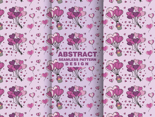 Modern illustration love balloon print pattern design template