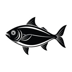 Hilsa, hilsha, ilisha design, labeled line art and linocut vector silhouette illustration.