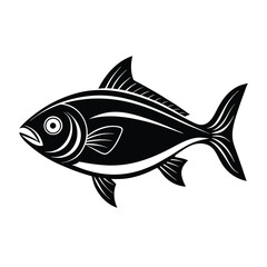 Hilsa, hilsha, ilisha design, labeled line art and linocut vector silhouette illustration.