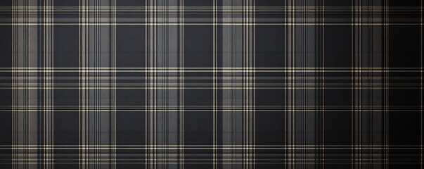 Classic Tartan Pattern on Black Background