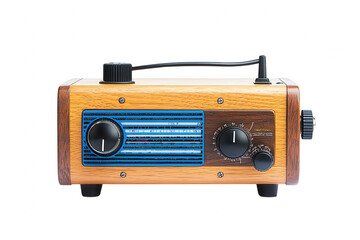 Retro Wooden Boombox Radio Vintage Electronic Soundwave Nostalgic Design Classic Console Cassette Player with AM/FM Antenna