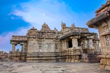 8th century Virupaksha temple view Pattadakal, Karnataka