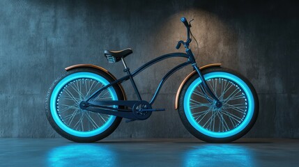 Obraz premium Neon Cruiser Bicycle: A Stylish Ride