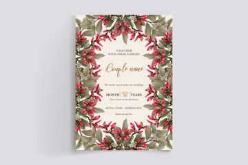 BRIDAL SHOWER FLORAL INVITATION TEMPLATE