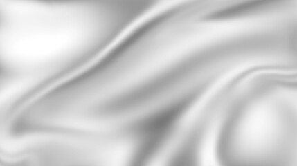Fototapeta premium Smooth, flowing texture resembling silk or satin. Dominant white color creates elegance. Subtle sheen adds a sophisticated touch. Draped fabric appearance with soft folds. Modern, minimalist aesthetic