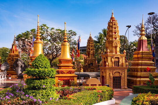 Temple in Siem Reap, Cambodia. Traditional asian architecture