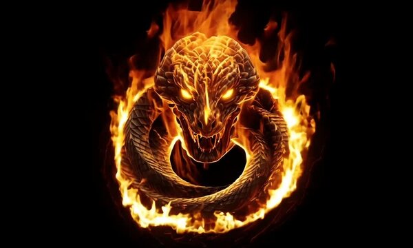 snake on fire	
