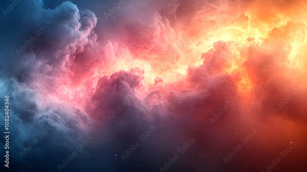 Poster elegant pastel gradient background with a soft diffused noise texture fading from a light sky blue t