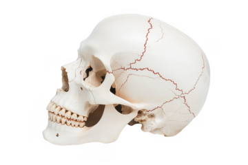 Human Skeleton Head Close Up View Skull Bones Anatomy Study