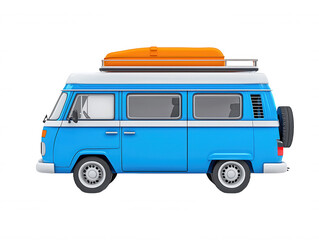 Fototapeta premium Colorful Surfing Van Road Trip Adventure Landscape