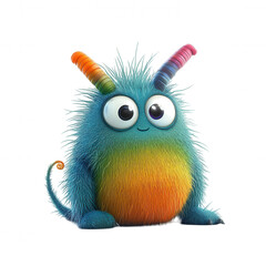 Animated Whimsical Creature in Vibrant Colors Stock Photo