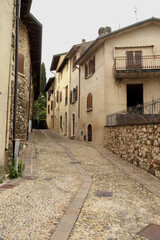 Lovely view of an alley in Padenghe sul Garda, Brescia, Italy