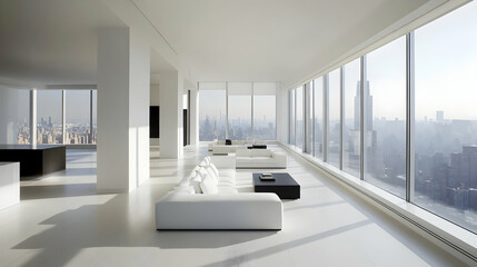 Manhattan glass penthouse with Central Park views and private rooftop terrace, modern NYC luxury sky residence