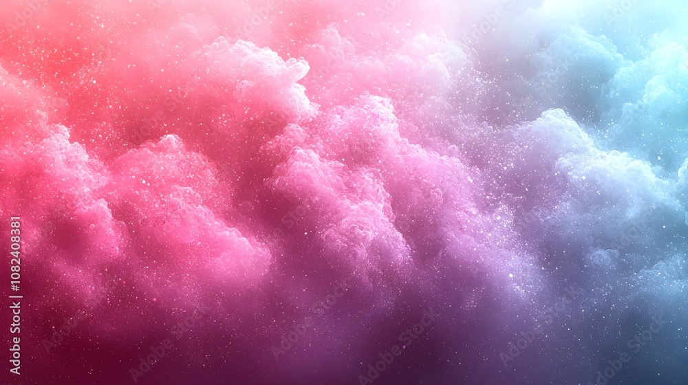 Poster soft pastel gradient background with subtle noise texture transitioning from lilac to soft green per