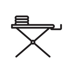 ironing icon line vector design template in trendy style