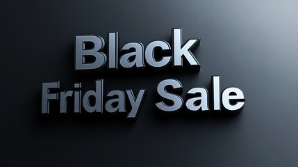 Black Friday Sale Sign with Dark Background.