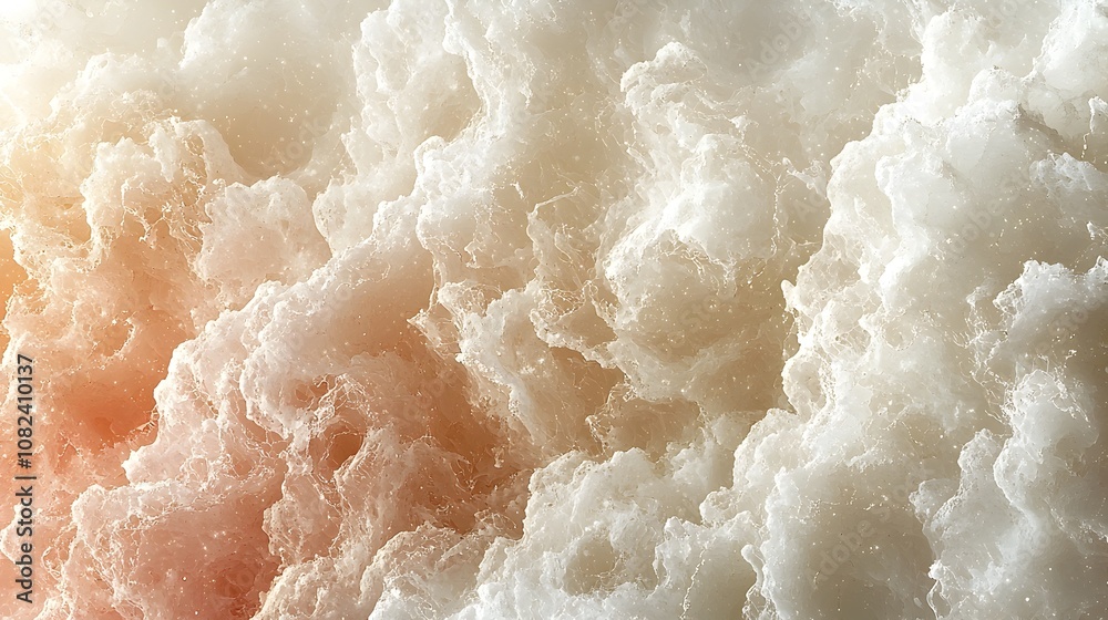 Poster serene and elegant gradient background transitioning from light pastel peach to soft ivory tones wit