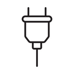 electric plug icon line vector design template in trendy style