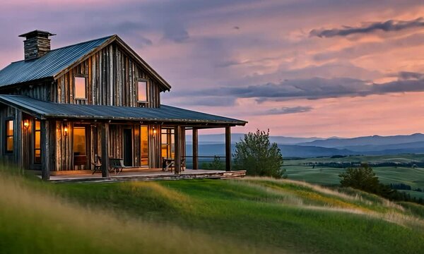 Rustic barn style home