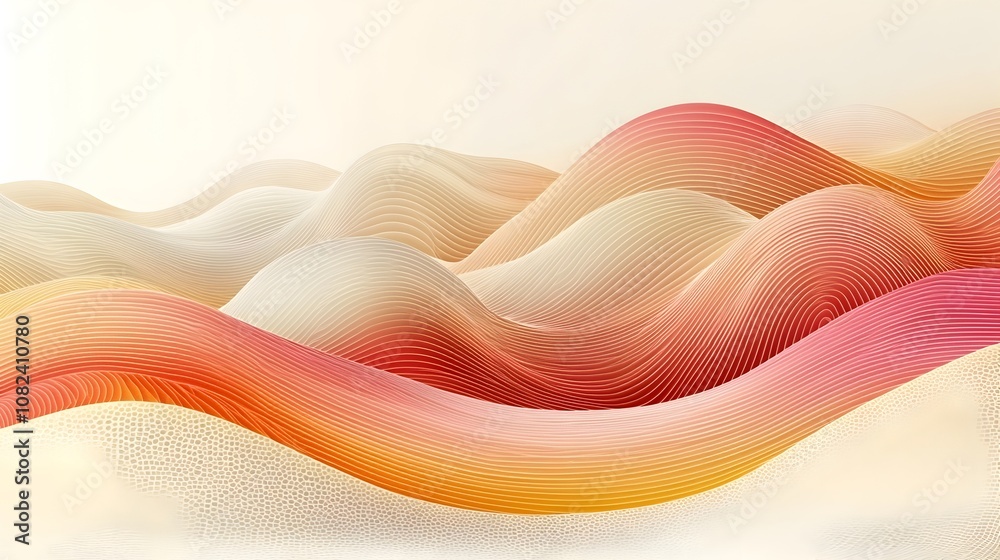 Poster soft gradient pastel peach to sand minimalist abstract background subtle textured with fading noise 