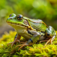 Obraz premium common european frog or edible frog rana kl esc