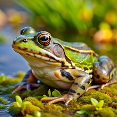 Obraz premium common european frog or edible frog rana kl esc