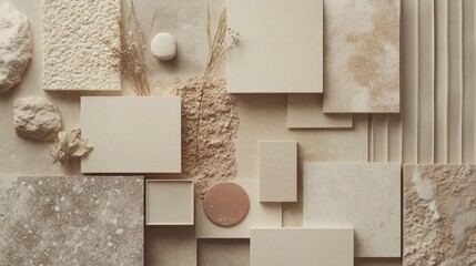 Aesthetic Abstract Art with Pastel Tones and Textured Patterns