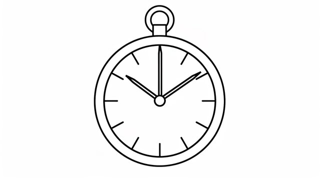 Linear Time and Clock Icons - a clean and modern visual. The white background highlights the simplicity and elegance of the design.