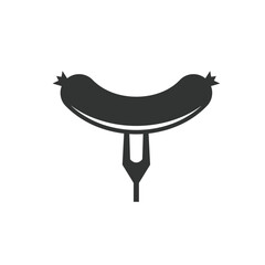 Hotdog icon flat vector design