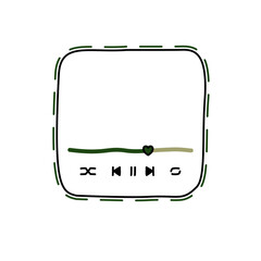 Music Player mp3 Media Video Interface Ui Audio Outlined