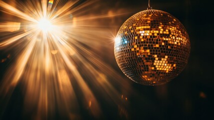 Obraz premium Sparkling Disco Ball with Radiant Light Effects