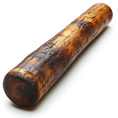 Wooden Baseball Bat Isolated on White Background, Perfect for Sports Equipment, Baseball Concepts, and Athletic Themes
