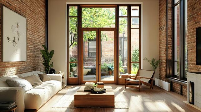 Brooklyn garden apartment with private patio and herb garden, historic brownstone haven