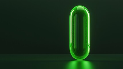 A green object with a number 0 on it