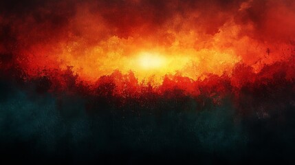 Naklejka premium Fiery Red and Orange Abstract Textured Background. Generative AI