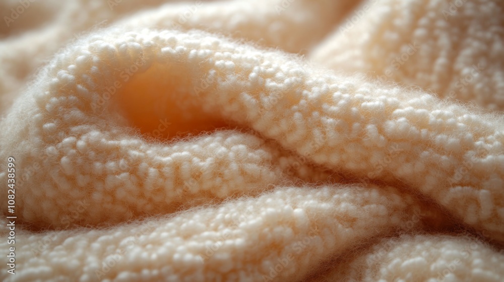 Poster a soft cream blanket is gently arranged over furniture in a cozy space, inviting relaxation and comf