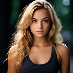 Naklejka premium Blonde junge Frau