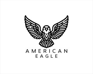 American Eagle logo design icon symbol vector illustration.