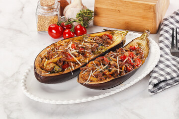Baked eggplant with minced meat