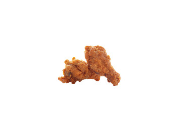 Crispy fried chicken. Food on a white background.