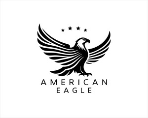 American Eagle logo design icon symbol vector illustration.