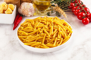 Italian pasta Maccherony for cooking