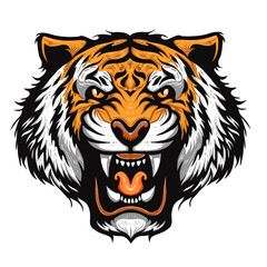 Fototapeta premium illustration of an angry tiger head